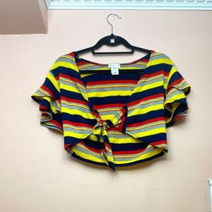 Yellow and red cropped top